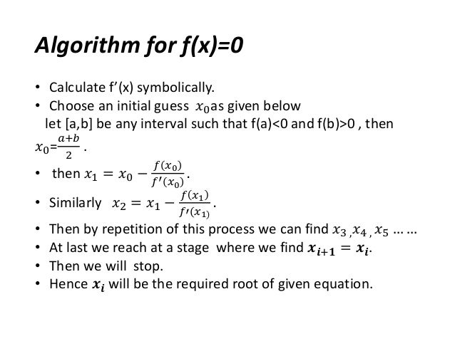 Newton raphson method calculator